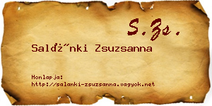 Salánki Zsuzsanna névjegykártya
